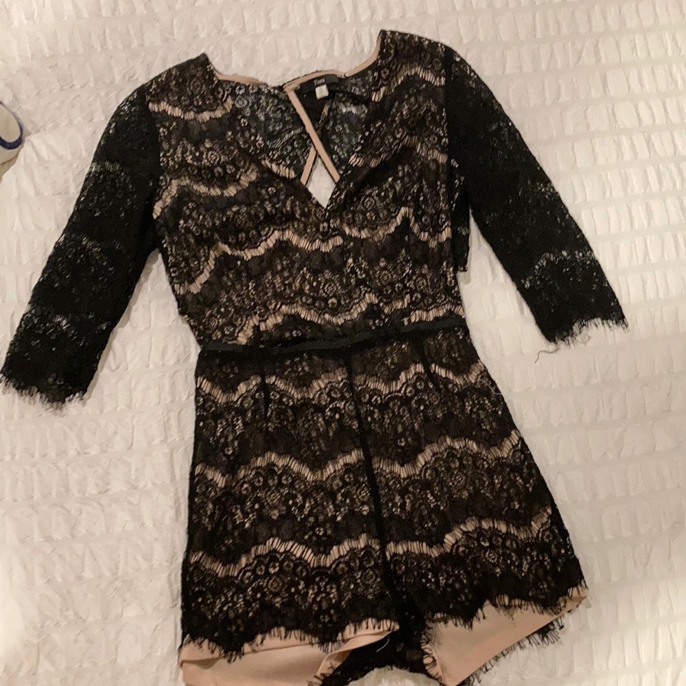 Black lace romper